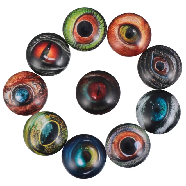 100 Pcs Zeit Edelstein Glas Patch Brillenglas-Cabochons Augapfel Aufkleber