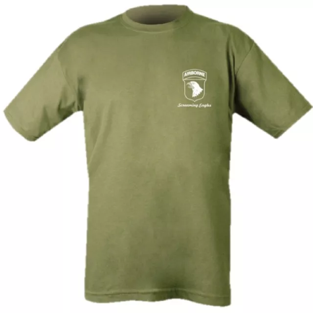 USA ARMY 101st AIRBORNE T-SHIRT MENS S-2XL 100% COTTON WW2 TOUR SCREAMING EAGLES 2