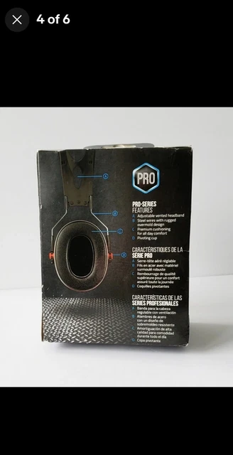 3M Pro-Grade Earmuffs 30 dB NRR Red Adjustable Headband Cushioning NEW IN BOX