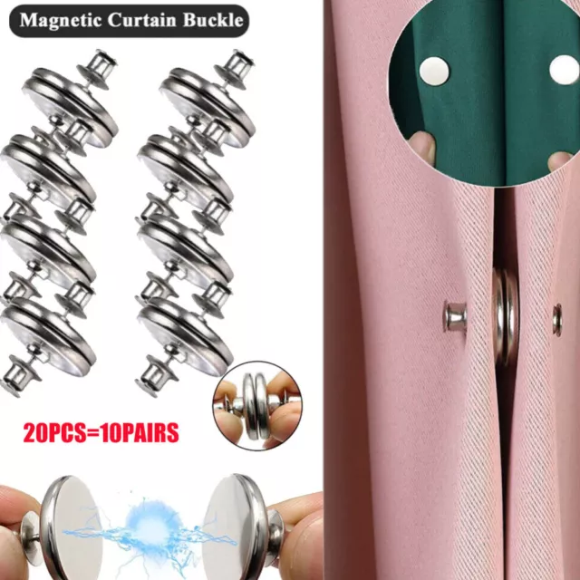 6 Pairs Magnetic Curtain Clips Nail Free Button Buckle Clips Window Screen  Decor