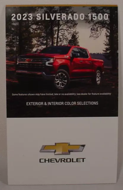 2023 Chevrolet Silverado 1500 Paint Color Chip Brochure - Original