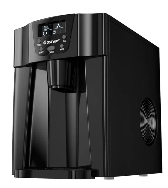 COSTWAY 2 IN 1 Ice Maker Water Dispenser Countertop 36Lbs/24H LCD