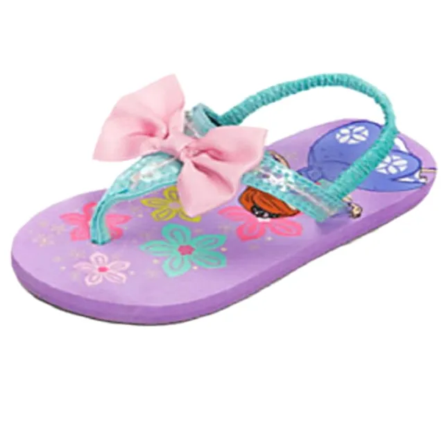 Disney Sofia The First Little Girl's Elastic Heel Strap Flip Flops Sz 5-6 - NWT 3