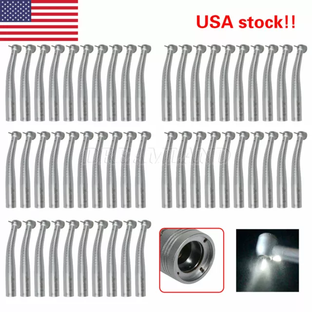 1-50PCS Dental High Speed Fiber Optic LED Handpiece fit KAV Coupler 4/6H