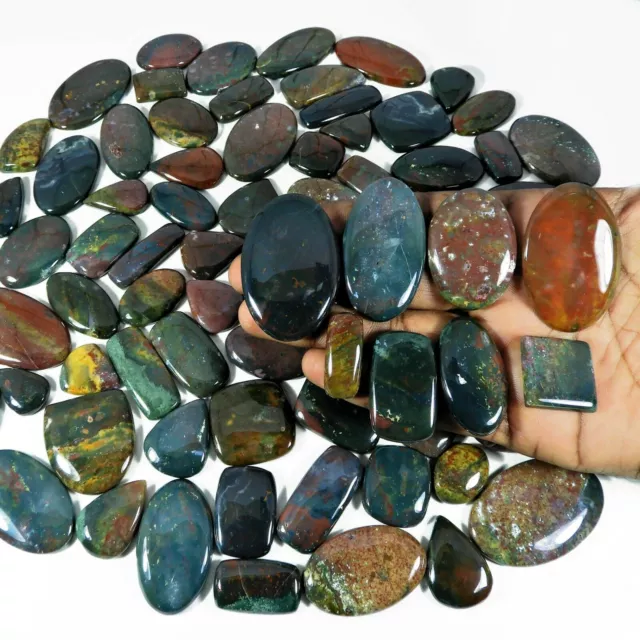 Natural Bloodstone Mix Cabochon Loose Gemstone For Jewelry Making BS 3