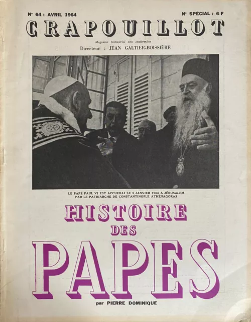 Le Crapouillot Numero 64 Histoire Des Papes Avril 1964