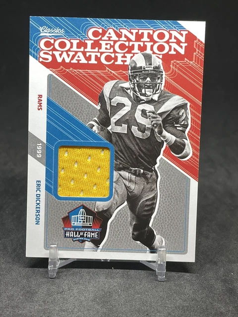 Canton Collection 2018 PANINI CLASSICS Canton Collections Swatches Eric Dickerson #15 HOF ...