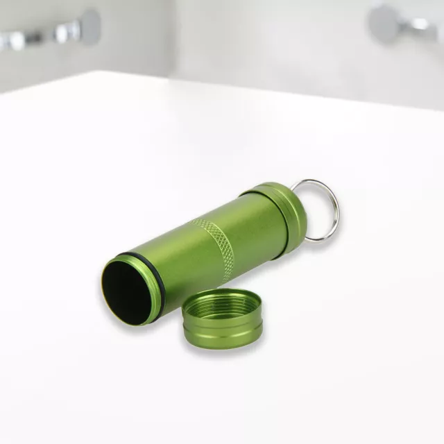 Contenitore portatile in lega di alluminio impermeabile pillola contenitore stoccaggio caso outdo