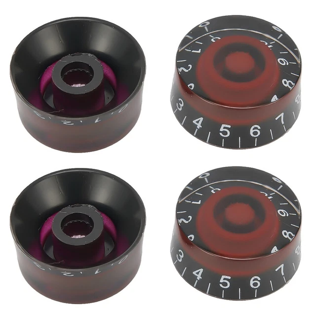 Boutons Guitare for Plupart LP Guitares Magnifie Le Numéros Rouge Noir Guitares
