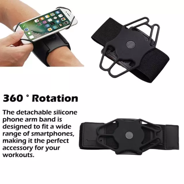 Sports Arm Band Mobile Phone Holder Bag Running Jogging Gym Armband B4E0