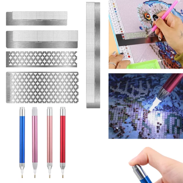 LED Diamond Art Pens with Light Diamond Painting Tools USB Rechargeable Light  Pen Art Accessories and Tools Kits with Storage Case for Adults DIY Arts  Crafts[Purple] 