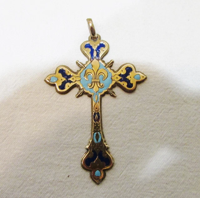 Pendentif Fleur De Lys En Métal Doré - Style Vintage - NEUF (sans Emballage)