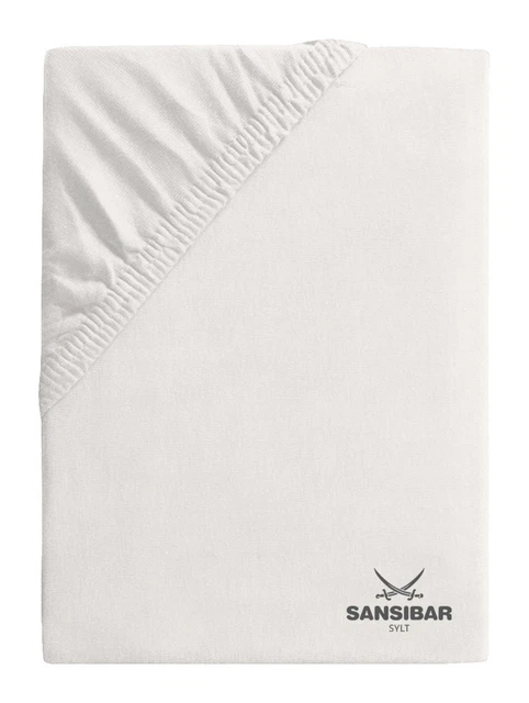 Spannbettlaken JERSEY SANSIBAR (BL 140x200 cm) BL 140x200 cm weiß Spannbetttuch