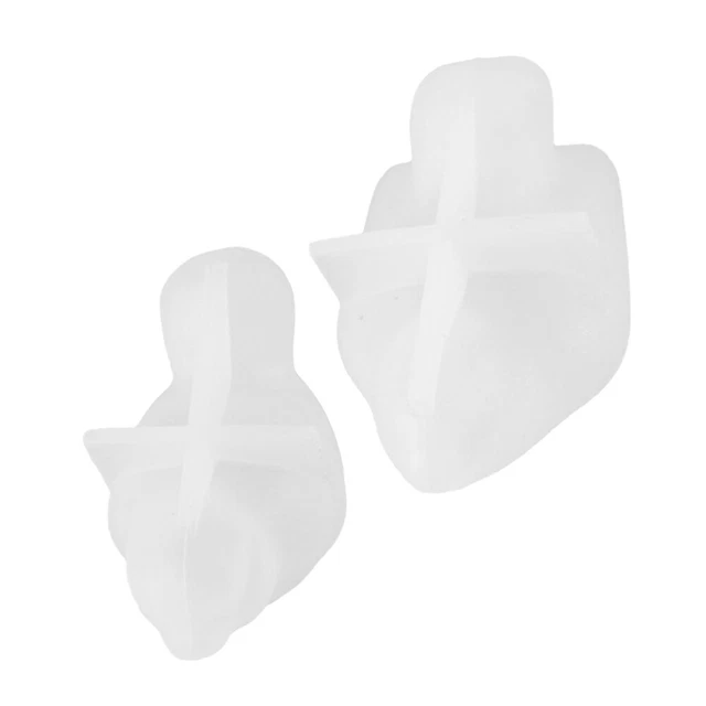2 piezas Moldes de silicona de molde para pájaros 3D para animales Navidad hágalo usted mismo joyería artesanal blanca