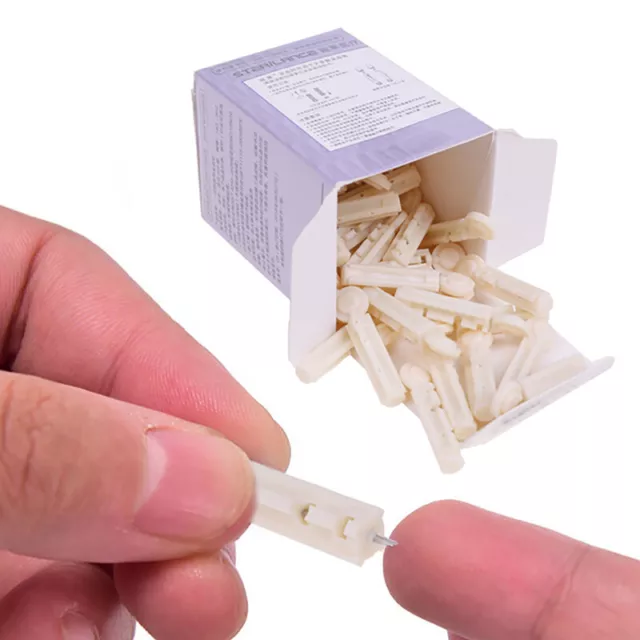 50 piezas kits de análisis de sangre estériles 21G Lancets de un solo uso glucosa CholestAGZ8