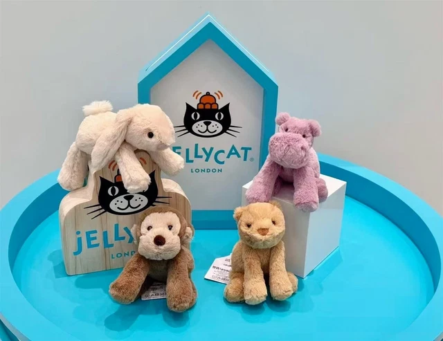 JELLYCAT MINI HIPPO Rabbit Monkey Fox 13cm Plush Set - BNWT Soft Dolls ...
