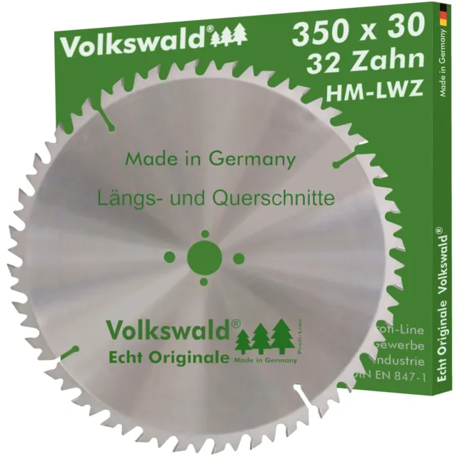Volkswald® HM-Sägeblatt LWZ 350 x 30 mm Z= 32 Wechselzahn Kreissägeblatt