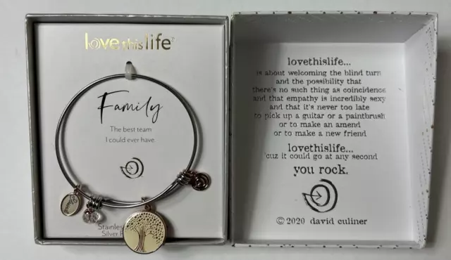 Love this Life Family David Culiner Stainless Steel Bracelet Charms NEW in Box