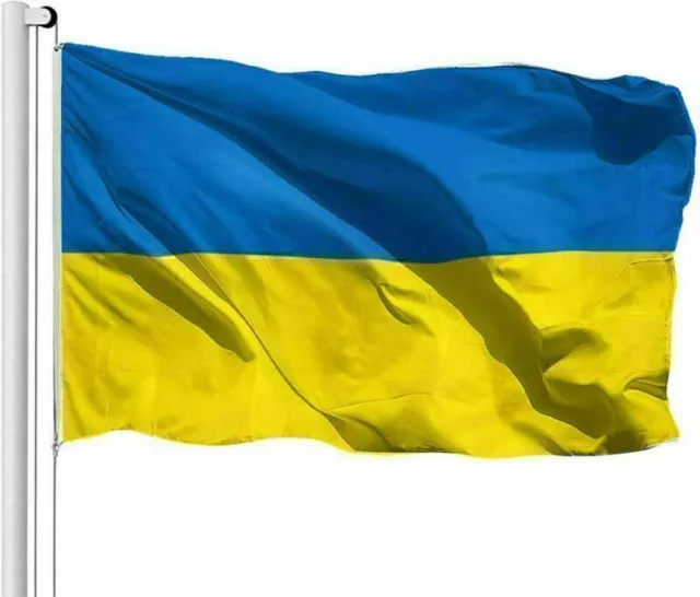 Ukraine Fahne Flagge Hissflagge Nationalfahne mit Ösen ca 150x90 cmA2B3