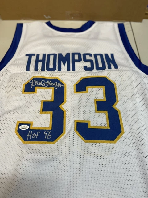 DAVID THOMPSON #33 SIGNED DENVER NUGGETS CUSTOM White JERSEY HOF 1996 JSA CERT