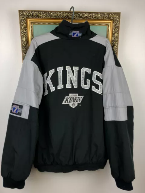 VINTAGE RARE STARTER CENTER ICE LOS ANGELES KINGS 1/2 ZIP PULLOVER JACKET  SIZE S