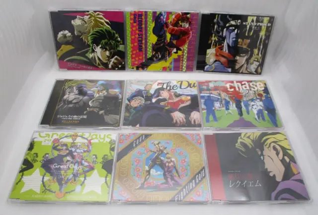 Jojo's Bizarre Adventure Anime Song 9CDs Japan CODA Tommy Tominaga D.Hasegawa