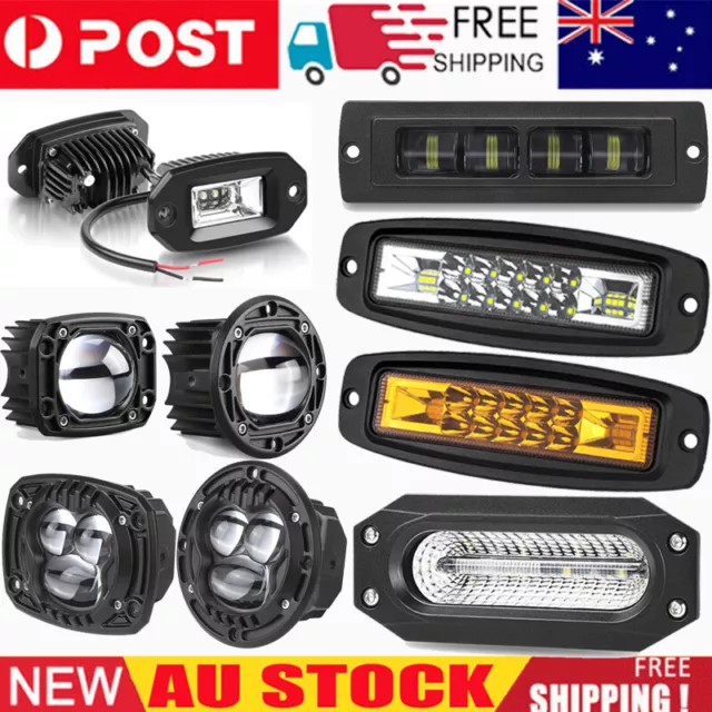 3" 7" Flush Mount LED Work Light Bar Spot Flood Combo Reverse Driving Fog Lamp