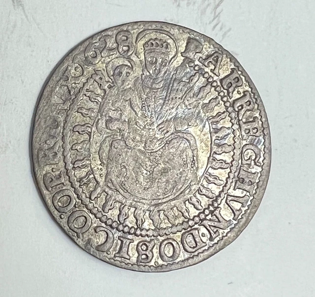 1628 Transylvania Groschen silver, Hungarian Arms, KM#169, Choice VF, Rare