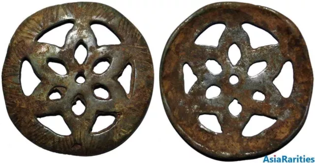(27219, 27220) Set of 2 Big bronze openwork amulet. Old collection.