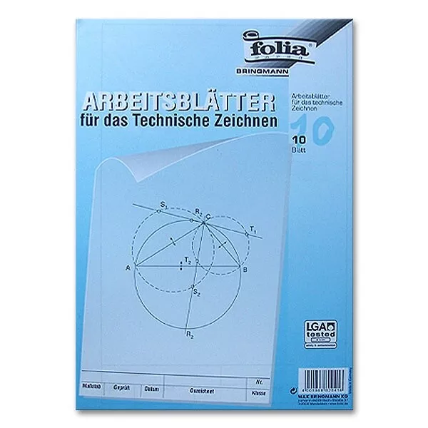 (0,40€/Blatt) Arbeitsblätter transparent DIN A4 80 g/m², 10 Blatt