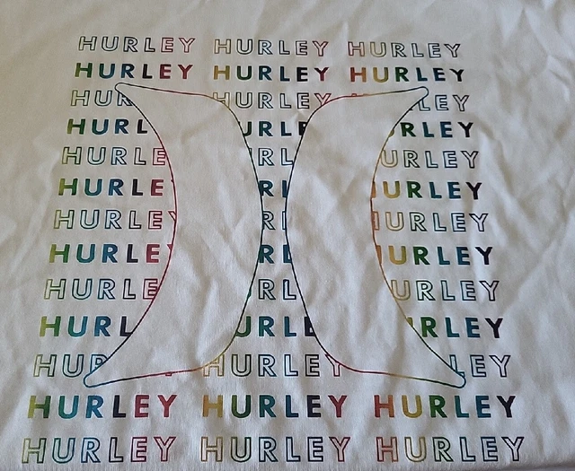 Hurley 2XL White Tank Top  Rainbow Logo NWTS #23J