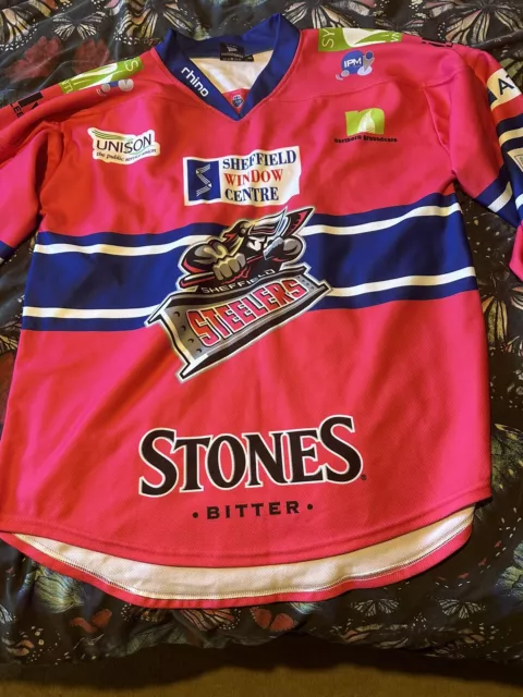 SHEFFIELD STEELERS 3xl PINK JERSEY