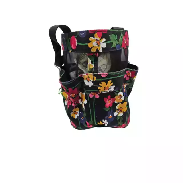 Vera Bradley Jardín Ducha Caddy Negro Floral Nuevo con Etiquetas