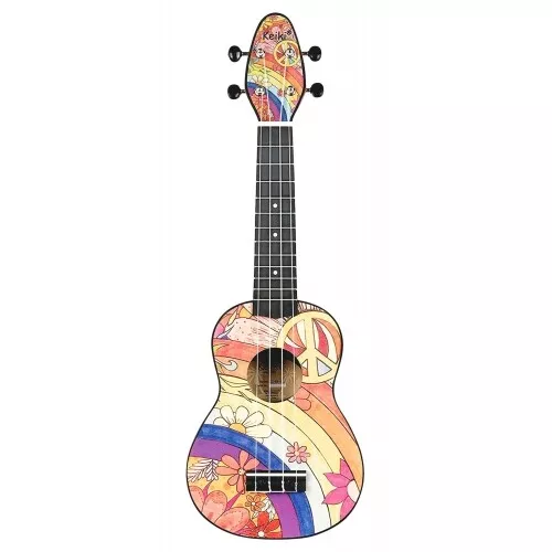 KEIKI - K2-68-L - Pack ukulele soprano peace 68 left