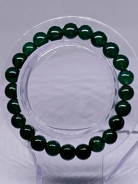 LADIES GEMSTONE AGATE BRACELETS HANDMADE  Crystal  Stretch  Round 8mm Bead 18cm
