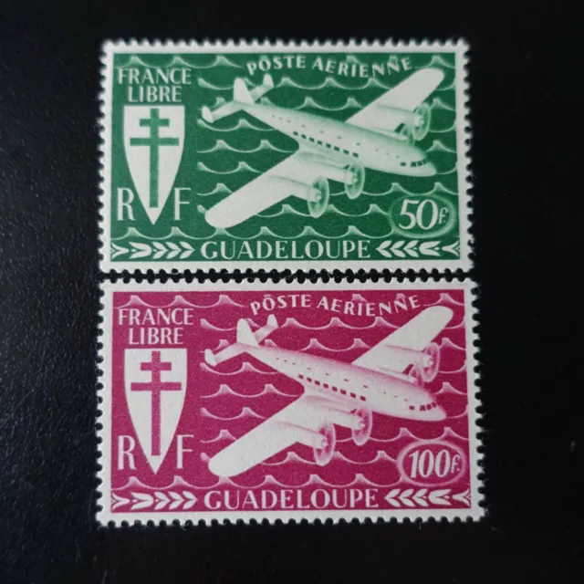 France Colonie Guadeloupe Poste Aérienne N°4/5 Neuf ** Luxe Mnh