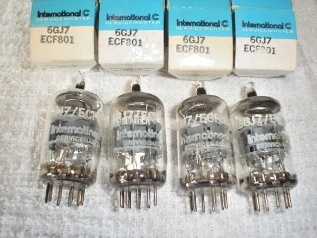 Vintage Servicemaster 6Gj7 Ecf801 Vacuum Tubes Lot Of 4 Korea Tested Tub24044