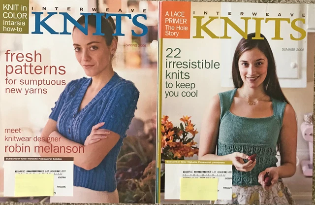 Revista INTERWEAVE KNITS 2006 - 2 números - primavera y verano