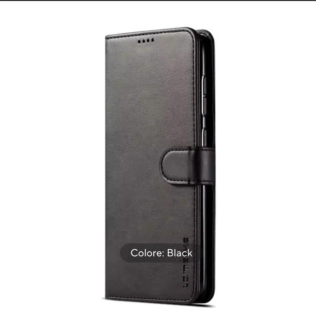moex Custodia a Portafoglio per Huawei Y7 / Y7 Prime (2017), Custodia per Cellulare con Tasca per schede e Carte Credito, Protezione a 360°, in Pelle vegana, Profondo - Nero