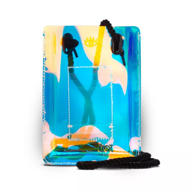 Eco Chic Laser Phone/Tablet Holographic Clear Bag W Touch Screen School Approved