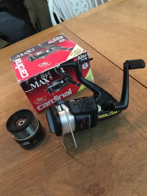 ABU GARCIA CARDINAL Black Max 5 Reel & Spare Spool Carp Course Fishing  £25.00 - PicClick UK