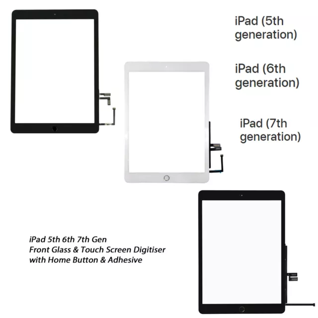 NEW iPad 5th 6th 7th Gen Front Glass Digitiser Touch Screen A1822 A1893 A2197