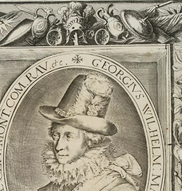 Unbekannt (19.Jhd), Markgraf von Brandenburg, Kupferstich Barock Porträt