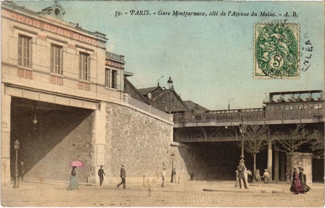 CPA PARIS 14e Gare Montparnasse Avenue du Maine TINTED (1247813)