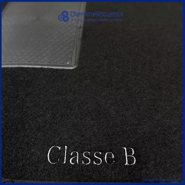 Serie 4 Tappeti - Tappetini In Moquette Neri Per Mercedes Classe B W246 Da 2011 2