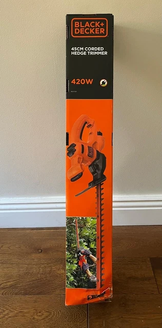 Black+Decker BEHT201 Heckenschere – 45 Cm Klinge, 420 W, Bis 16 Mm Schnittstärke, 240 V