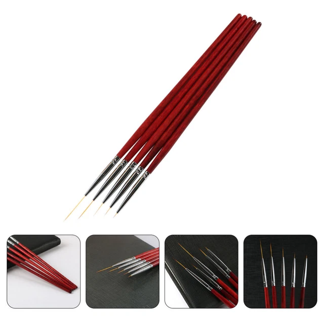 5 pz pennello strumento per tratteggio penna da disegno gel smalto gel