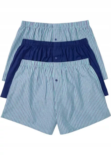 3 er Pack  lockere gewebte Baumwoll  Boxershorts    Gr. 4 / Gr. S