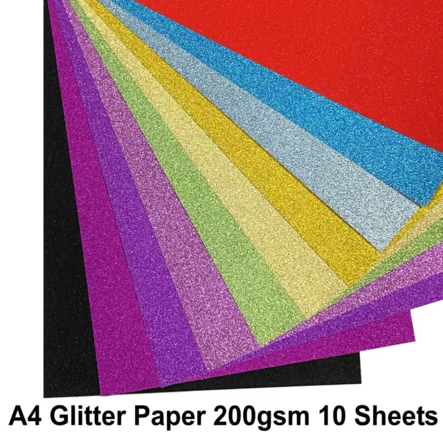 200gsm A4 Glitter Cardstock Paper Invitations Scrapbooking Art Craft Card Making