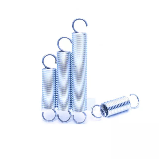 Expansion Tension Extension Spring 0.5mm Wire Dia 15-300mm Length Zinc Plated